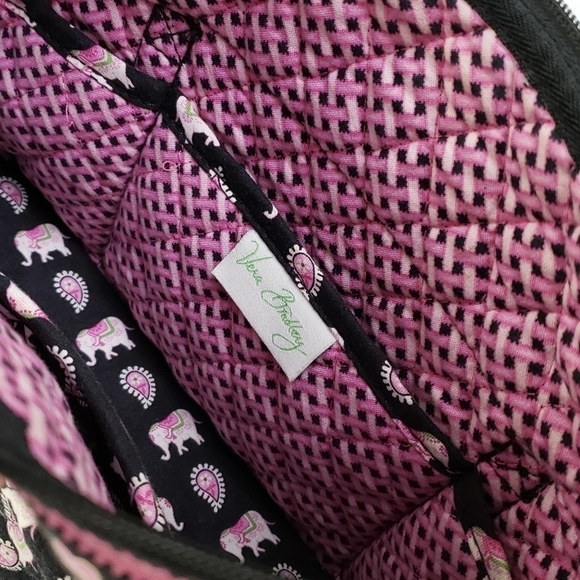 Vera Bradley Pink Elephants 2007 Med Shoulder Bag VGUC Clean - Picture 12 of 16